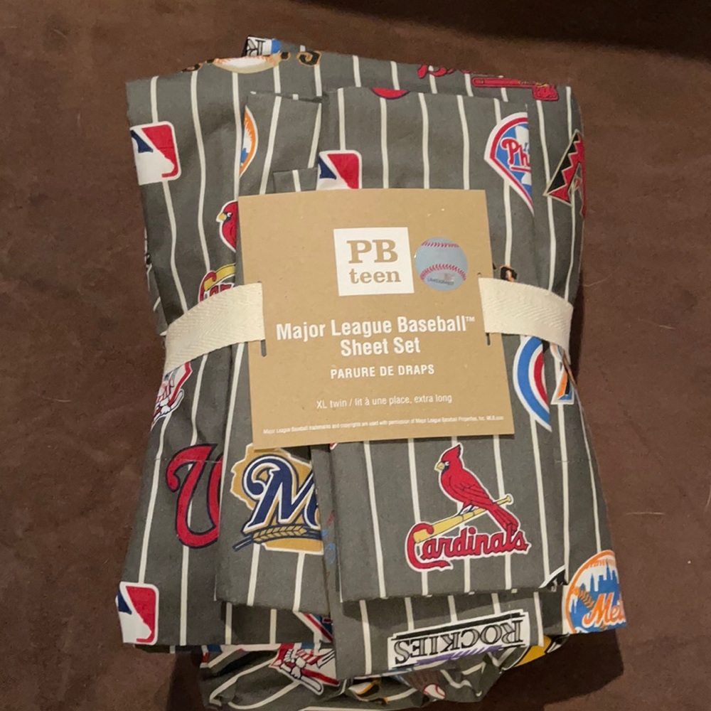 Mlb sheets from Pottery Barn teen